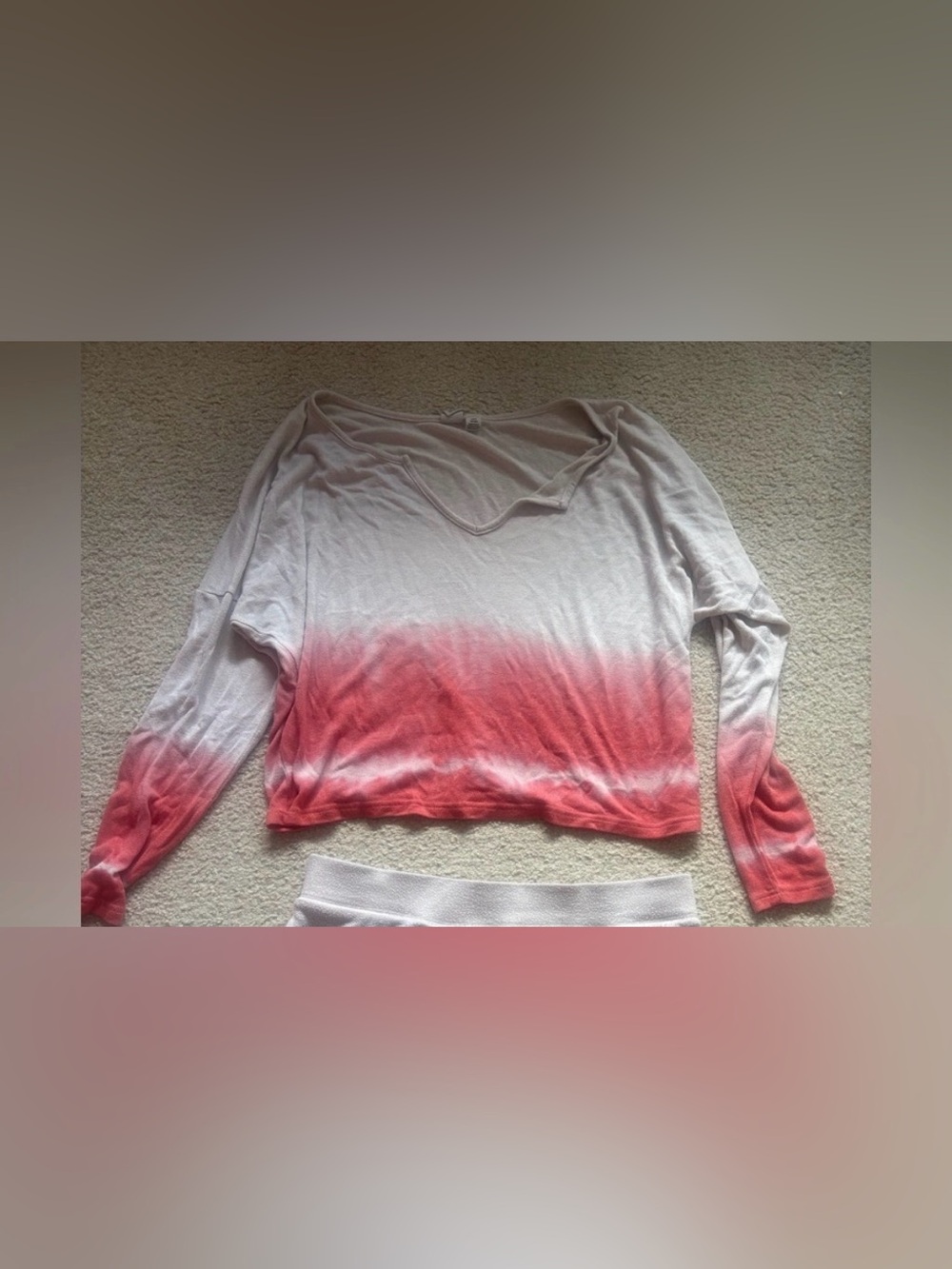 Roxy Women's Orange and White Ombre Top medium